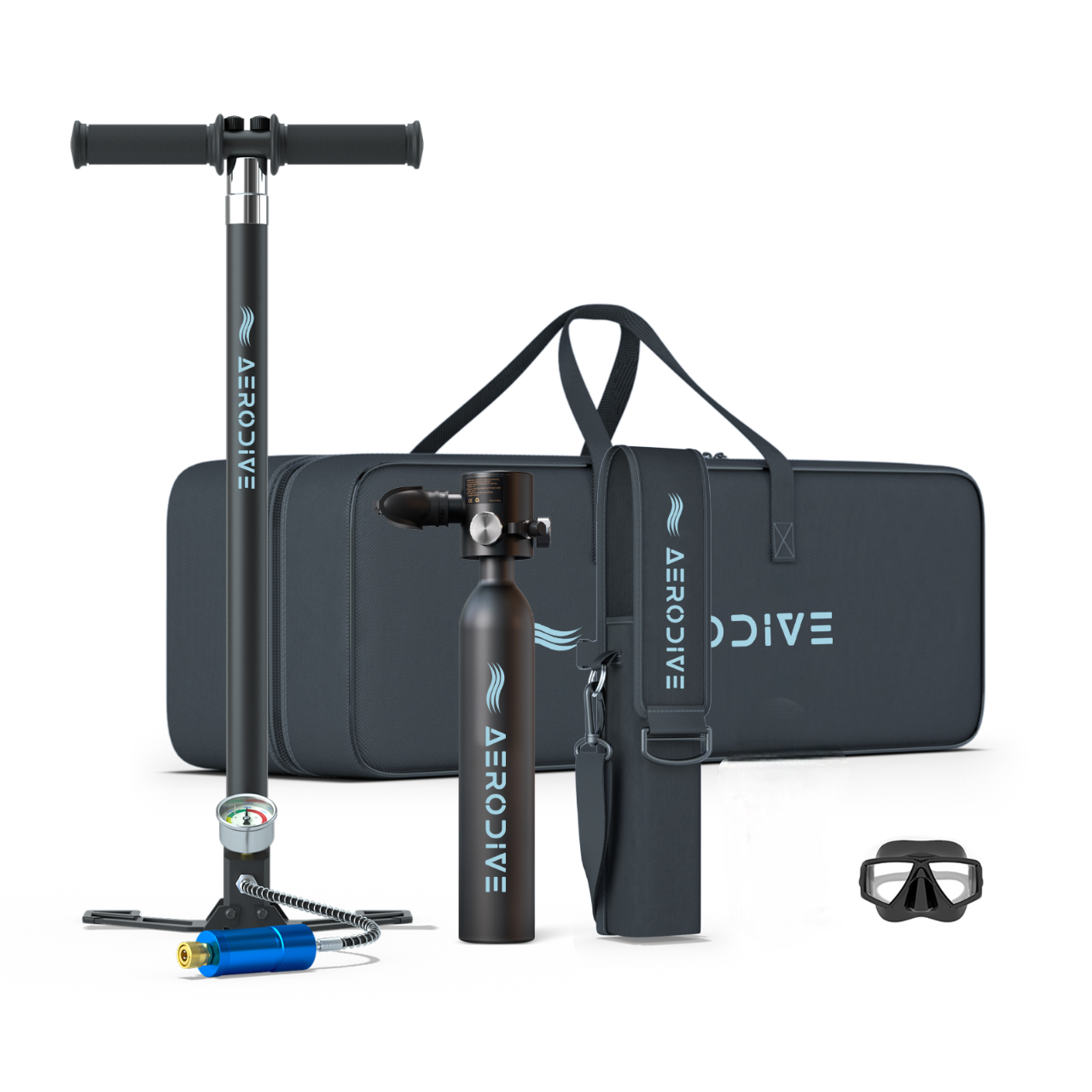 AeroDive T500 + Handpomp + Bril (Incl. opbergtas)