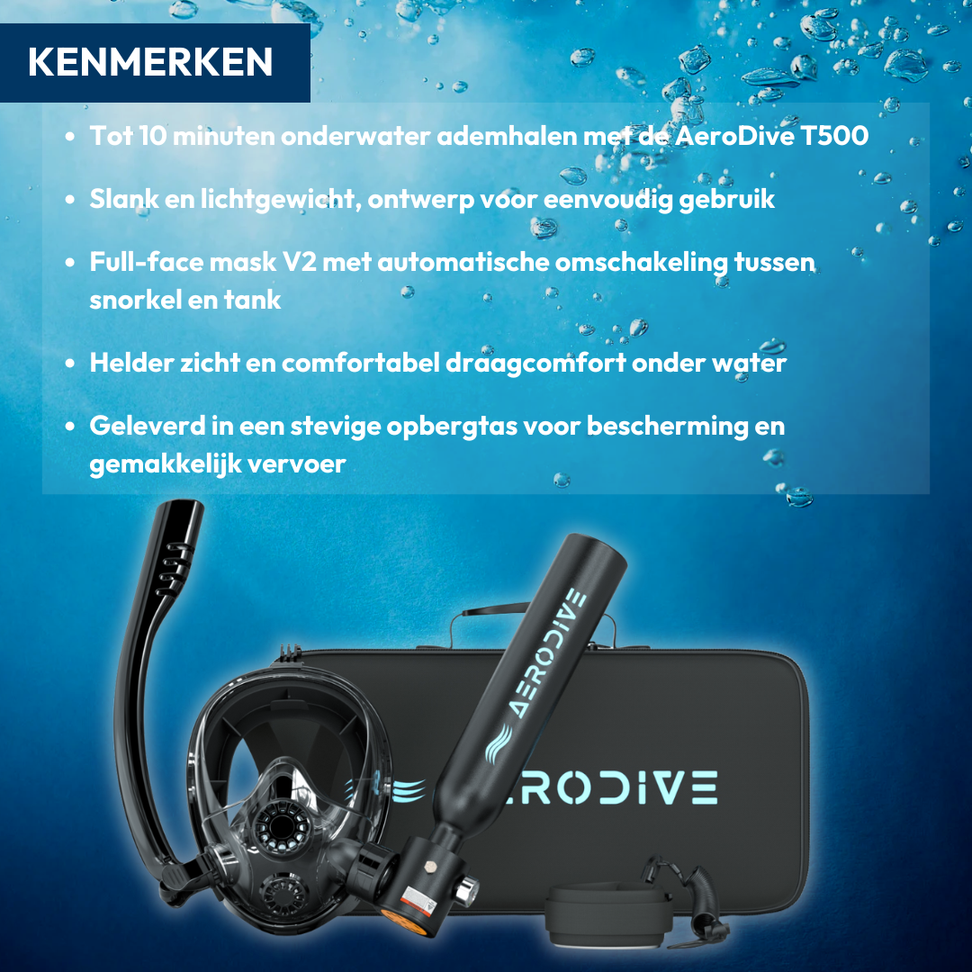 AeroDive T500 + Masker V2 (Incl. opbergtas)