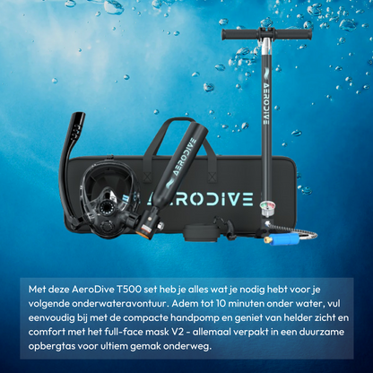 AeroDive T500 + Handpomp + Masker V2 (Incl. opbergtas)